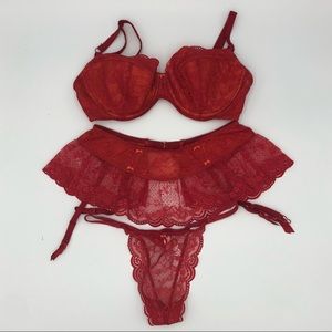 Victoria Secret Vintage Bra and Garter belt 38C